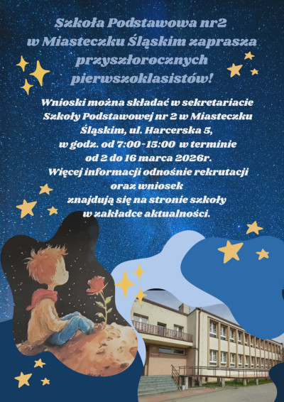 grafika do wpisu: Zapisy do klasy pierwszej